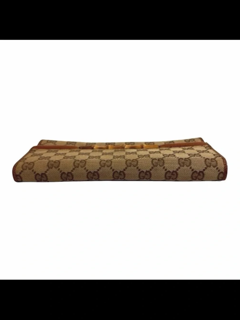 Gucci Beige Brown GG Bamboo Shoulder Bag